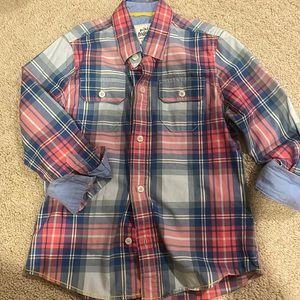 Mini Boden Plaid Oxford Shirt